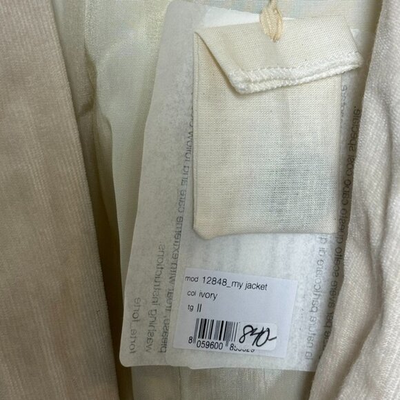 Forte Forte Ivory Pinwale Corduroy Blazer Size Medium Single Breasted Velvet Jac - Picture 7 of 9
